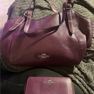 Coach Purple Leather Women's Bag